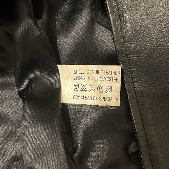 Identification Vintage Y2K Leather Jacket, Zip up, Black - Picture 7 of 12